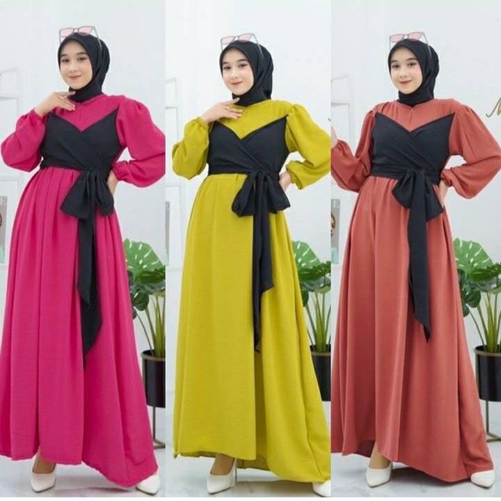 lesti  DRESS CHIBI CRINGKEL / GAMIS lesti CRINKLE ADEM BUSUI FRENDLY