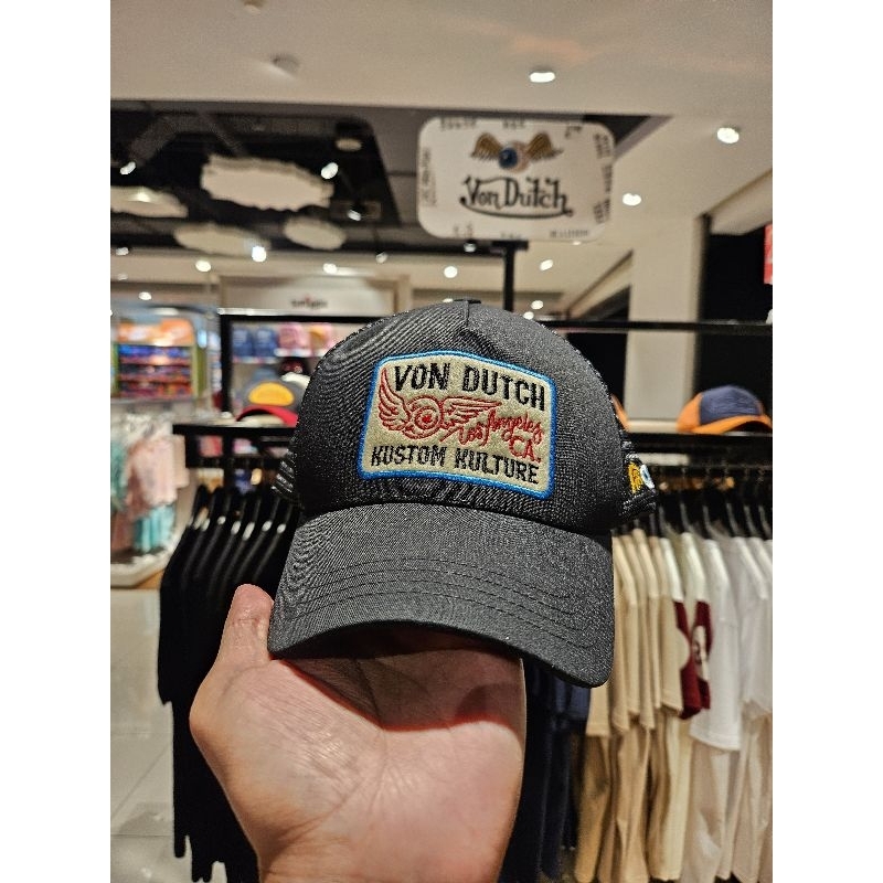 New Arrival " Vondutch Cap Men - Von Dutch topi pria original - BLack