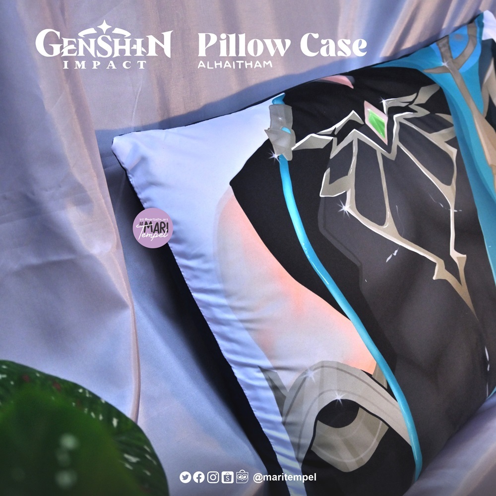 GENSHIN IMPACT PART 1 - Sarung Bantal by Mari Tempel - Bantal Dada Alhaitham - Bantal Anime - Pillow