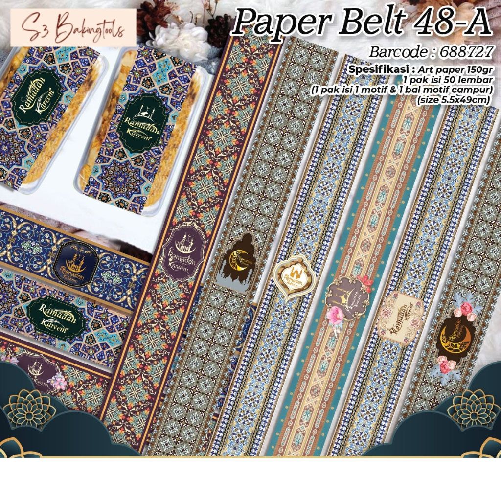 

Paper belt lebaran idul fitri 48A isi 50 lembar per motif