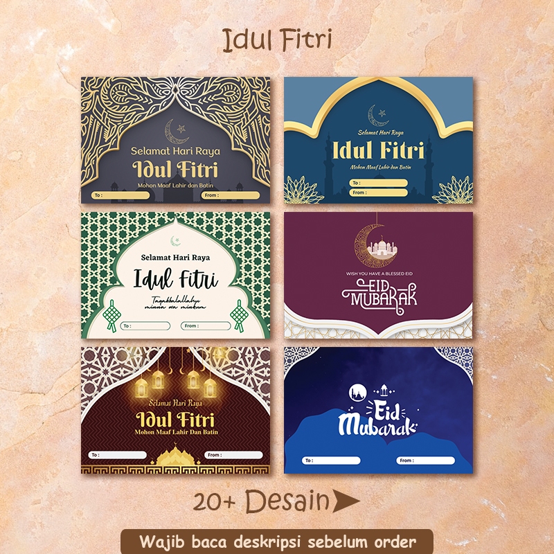KARTU/STIKER/HANGTAG UCAPAN IDUL FITRI PREMIUM
