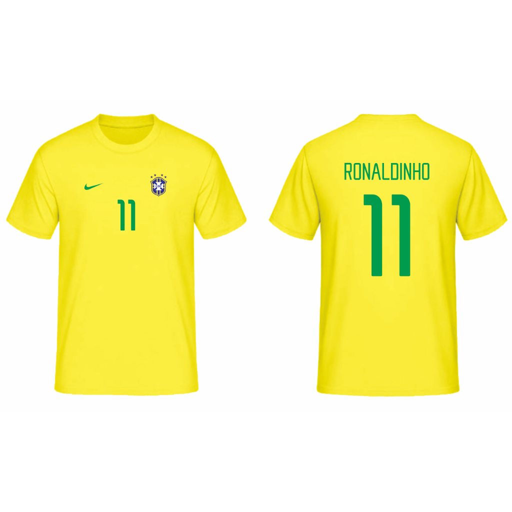 T-SHIRT KAOS BRAZIL WORLD CUP 2002 RONALDINHO