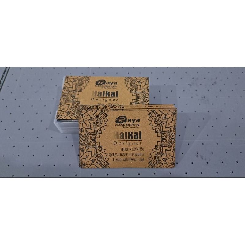 

kartu nama bahan kraft