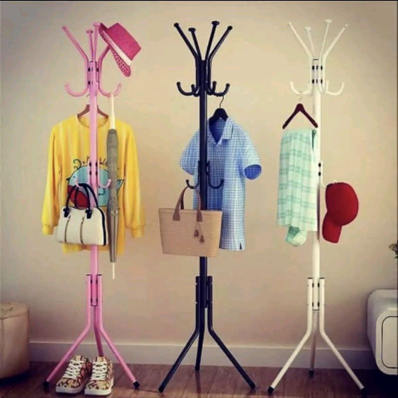 Gantungan Topi & Tas Stand Hanger Gantungan Topi TAS Tiang Berdiri Modern - bag hanger multifungsi