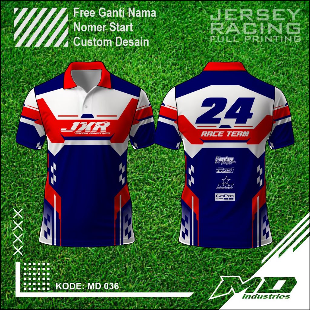 Jersey Balap Desain Keren - Baju Balap Racing Printing - Minimalis