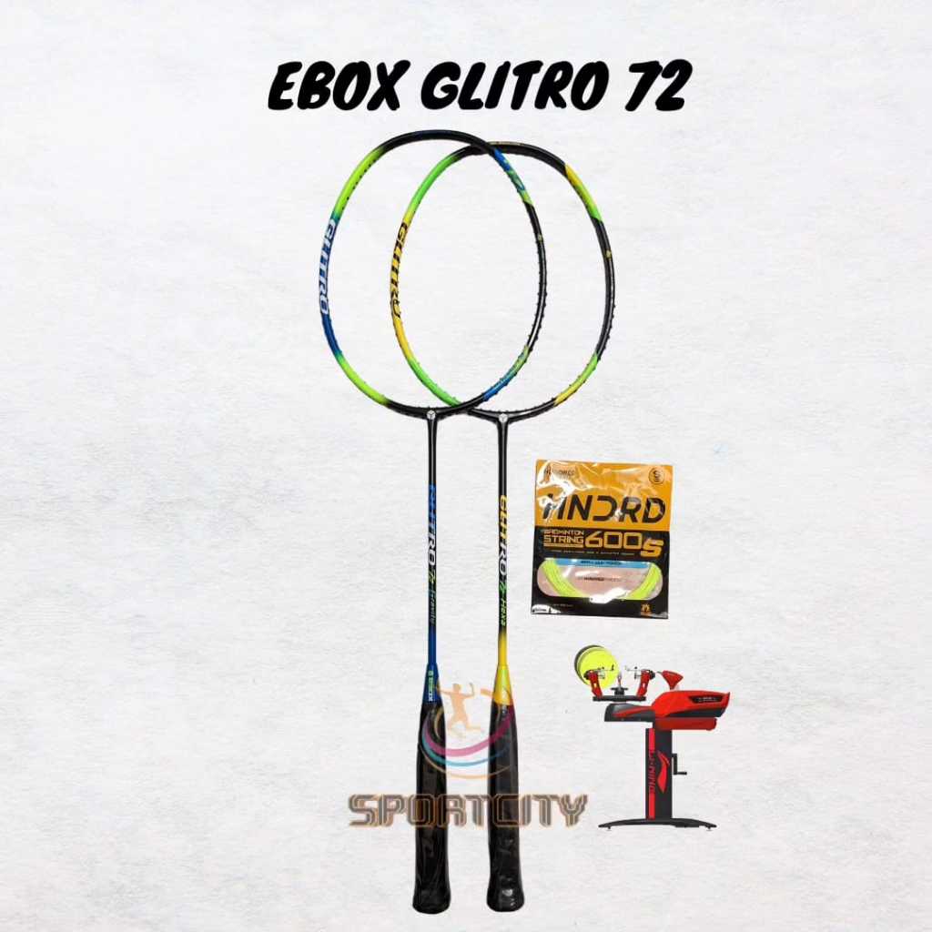 Raket Badminton Ebox Glitro 72 Gram Original