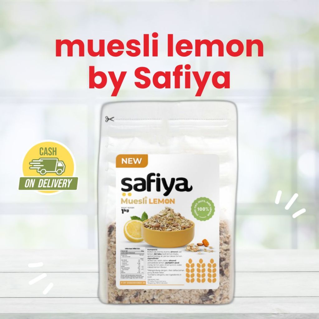 

MUESLI LEMON / DRIED FRUIT SEED SEREAL 500GR BY SAFIYA READY MAKASSAR