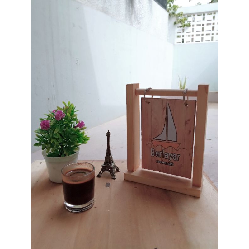 

Stand menu meja /card holder/nomer meja kayu / tend card