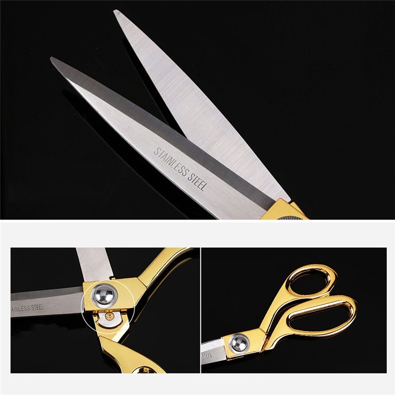 

RB Gunting Kain / Bahan Luxury QIUDISI Gagang Emas 8,5 Inch, 9,5 Inch 10,5 Inch Gunting Bahan Kain /