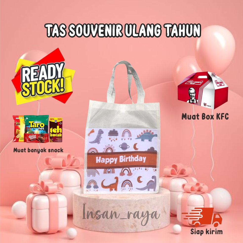 

TAS ULTAH DINOSAURUS READY STOCK/TAS ULTAH MURAH/TAS ULTAH ANAK/TAS ULTAH SIAP KIRIM