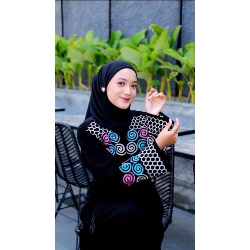 Abaya Prilly Gamis Jubah Hitam Arab Turki Turky Maroko Mesir Saudi Madinah Dubai India Murah