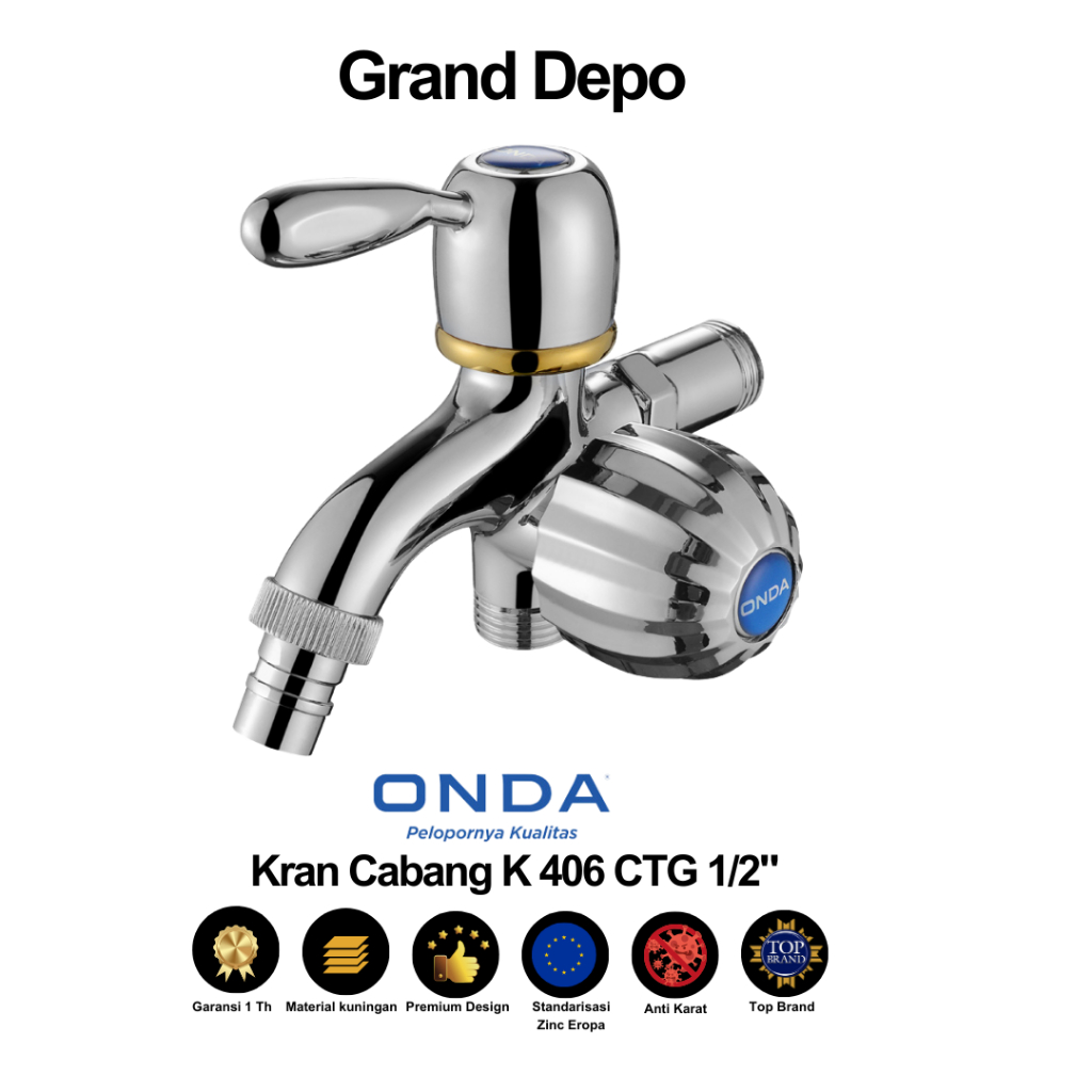 Onda Kran Cabang K 406 CTG 1/2" / Kran Cabang Onda / Kran Air Onda