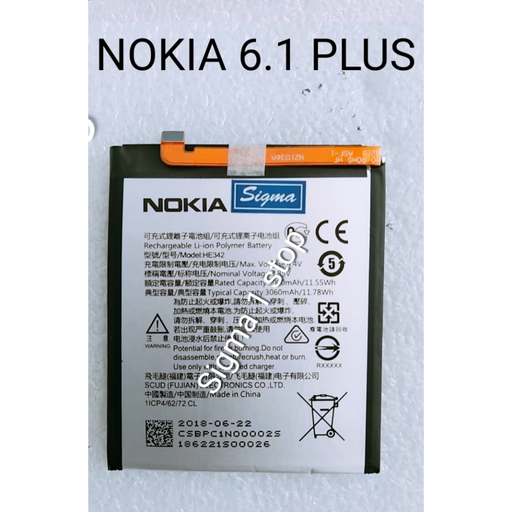 NOKIA 6.1 PLUS HE342 BATTERY HE 342 BATERE  BATERAI  BATRE