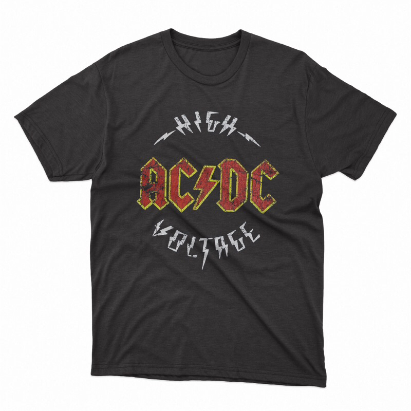 CRESCERE / ACDC / kaos band / kaos acdc / ACDC HIGH VOLTAGE / baju musik rock metal