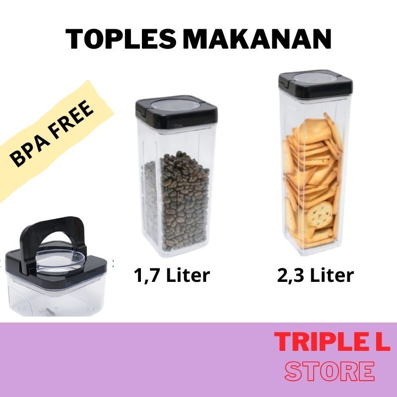INFORMA Toples Stoples Kue krupuk snack Makanan Kedap Udara BPA Free Plastik