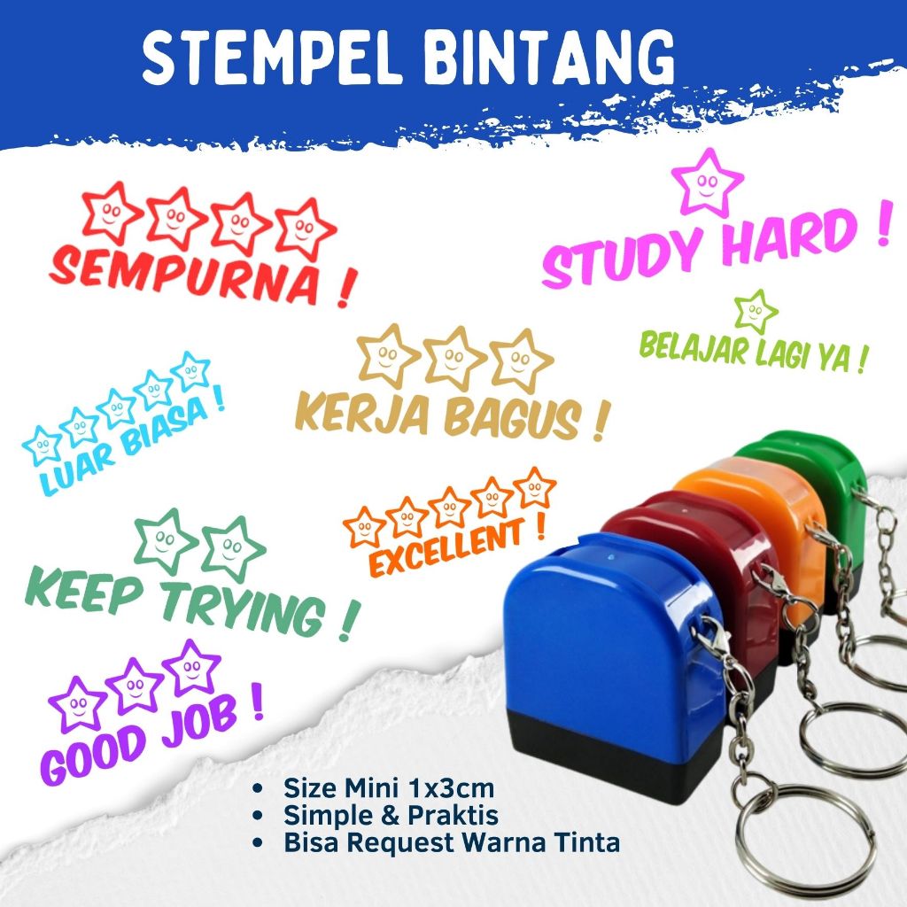 

Stempel Bintang Nilai Paud TK SD Mini