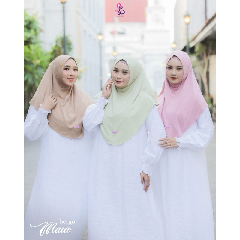 Jilbab instan tanpa pet / Bergo maia Lina Livia