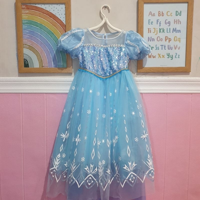 preloved dress elsa frozen / dress anak