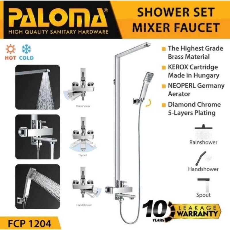 PALOMA FCP 1204 Shower Tiang Set Column Shower Mandi Panas Dingin