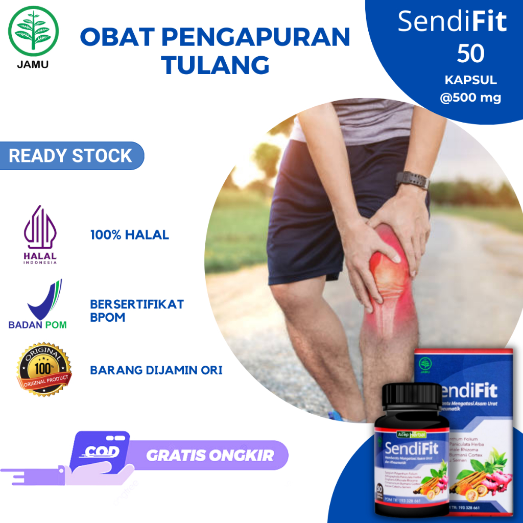 Obat Pengapuran Tulang Nyeri Sendi Lutut Kaku Radang Sendi Osteoarthiritis Tulang Keropos SendiFit
