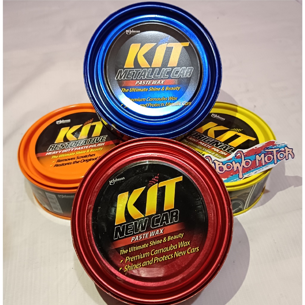 KIT PASTE WAX KALENG PENGKILAP BODY MOTOR, MOBIL 225GRAM