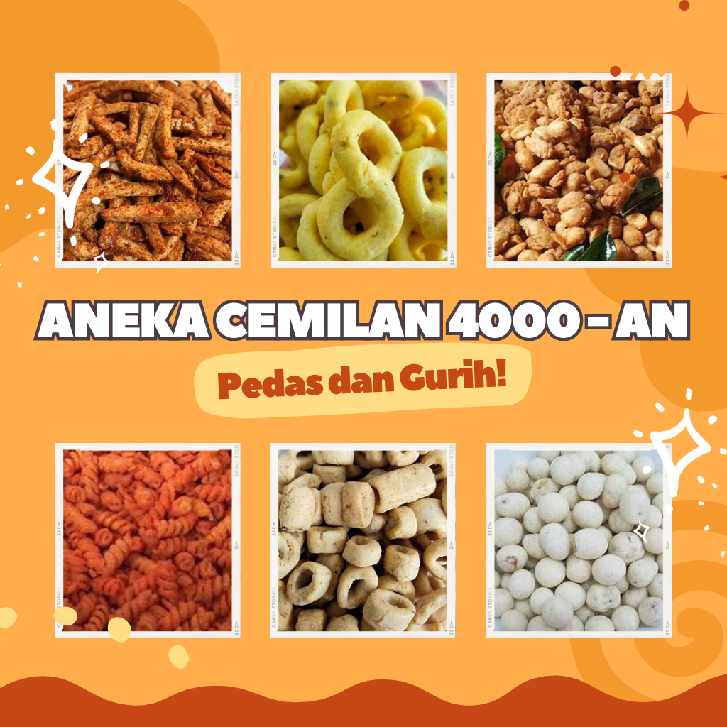 

BEST SELLER ANEKA CEMILAN PEDAS & GURIH SERBA 5000