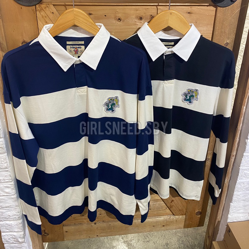 KAOS KERAH LENGAN PANJANG PRIA 3SECOND ORIGINAL TERBARU