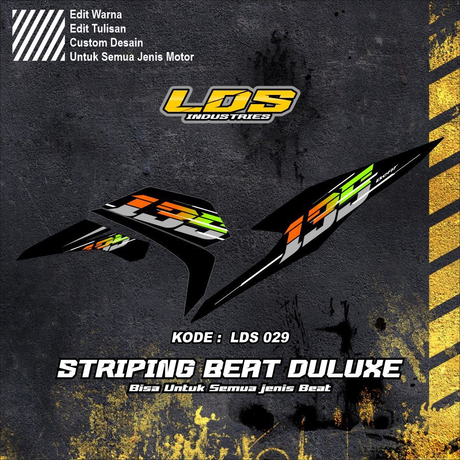 striping beat deluxe hayabusa / striping beat deluxe / striping beat street 2023 variasi / stiker be