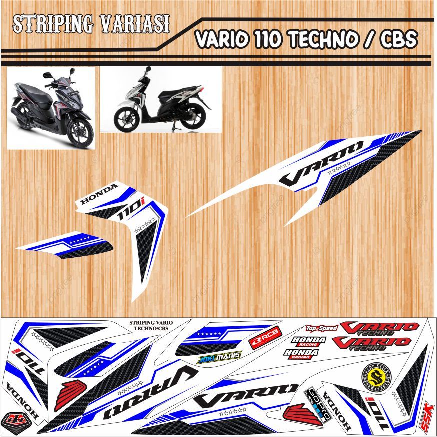 striping vario tehno 110 stiker vario cbs 110 old variasi stiker striping motor vario 110 karbu old 