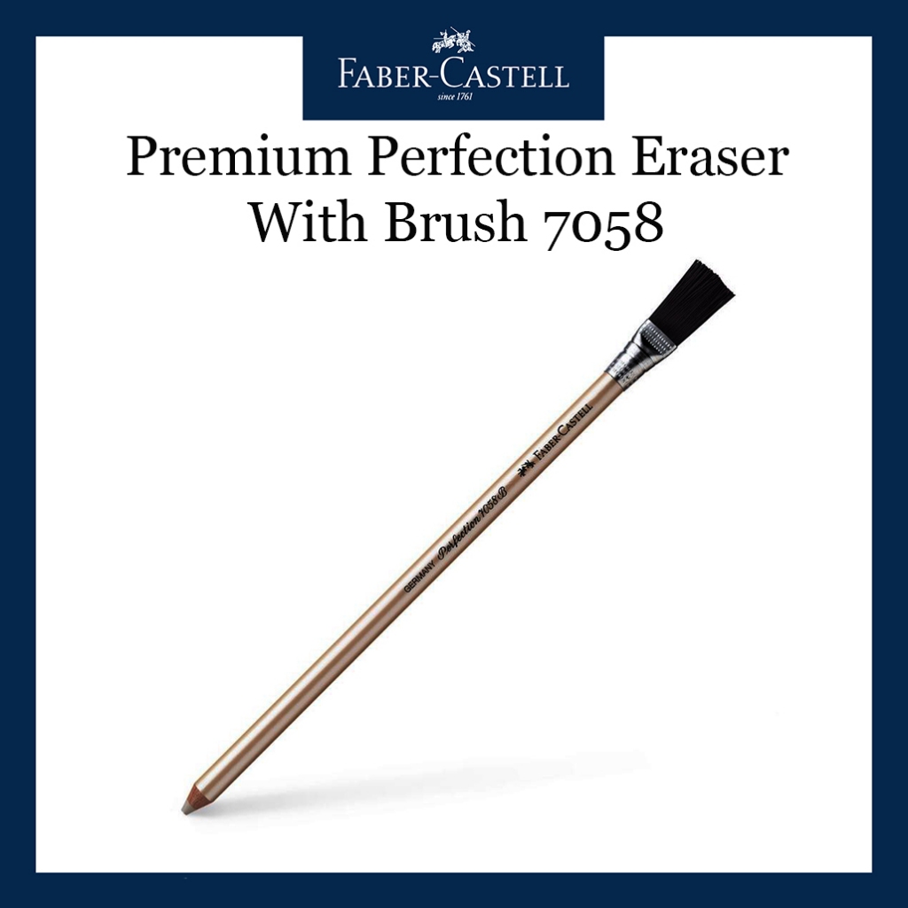

Perfection Eraser Pencil With Brush 7058 Faber Castell / Penghapus Pulpen / Eraser Pencil PERFECTION 7058 B
