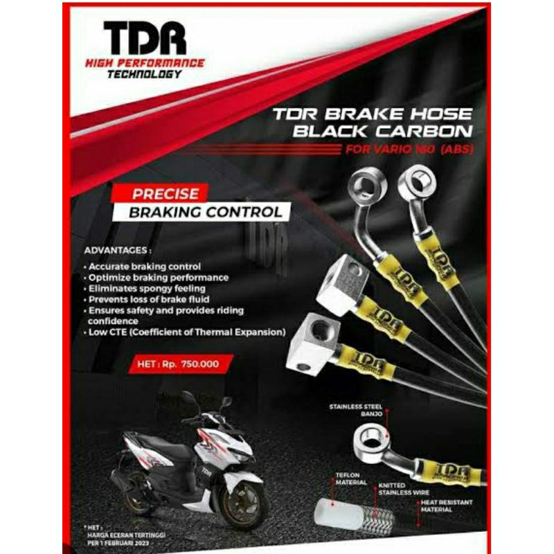 Selang rem TDR VARIO 160 ABS. original