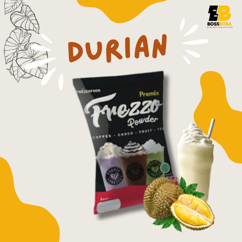 

Bubuk Minuman Rasa Durian Premix Frezzo Powder Drink 1kg/Minuman Kekinian Murah/Bossboba