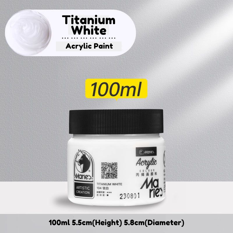 

Maries Acrylic Paint Titanium White 100 ml | Cat Akrilik Putih 100ml