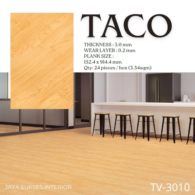 Vinyl Lantai Motif Kayu TACO TV 3010