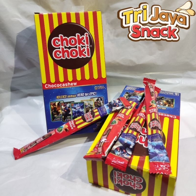 

Coklat Choki Choki Chococashew( 1 Box-isi 20pcs)