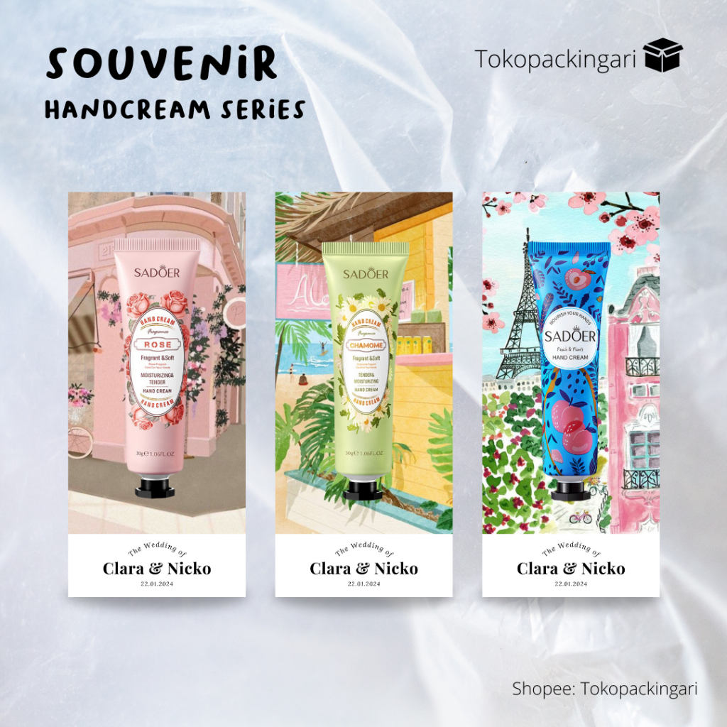 

Alas Packing Souvenir Hand Cream | Souvenir Handcream | Paper Aksesoris | FREE PLASTIK | Kertas Dudukan | Cute Paper | Alas Packaging