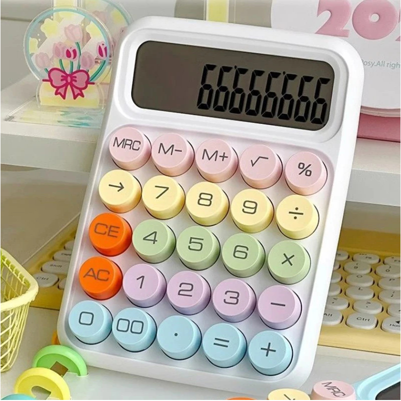 

SIS FREE!! BATERAI Kalkulator 12-dit KINCIZEN KC 817Calculator Kawaii Bulat rainbow Korea kartun