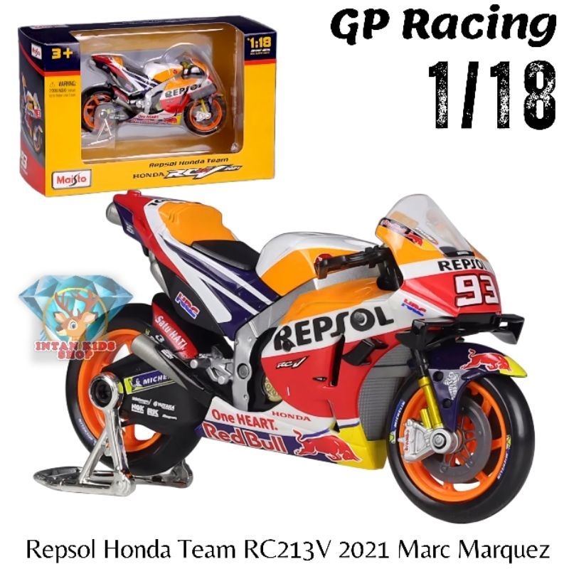 MAINAN DIECAST MAISTO MOTOGP 2021 REPSOL HONDA TEAM RC213V MARC MARQUEZ