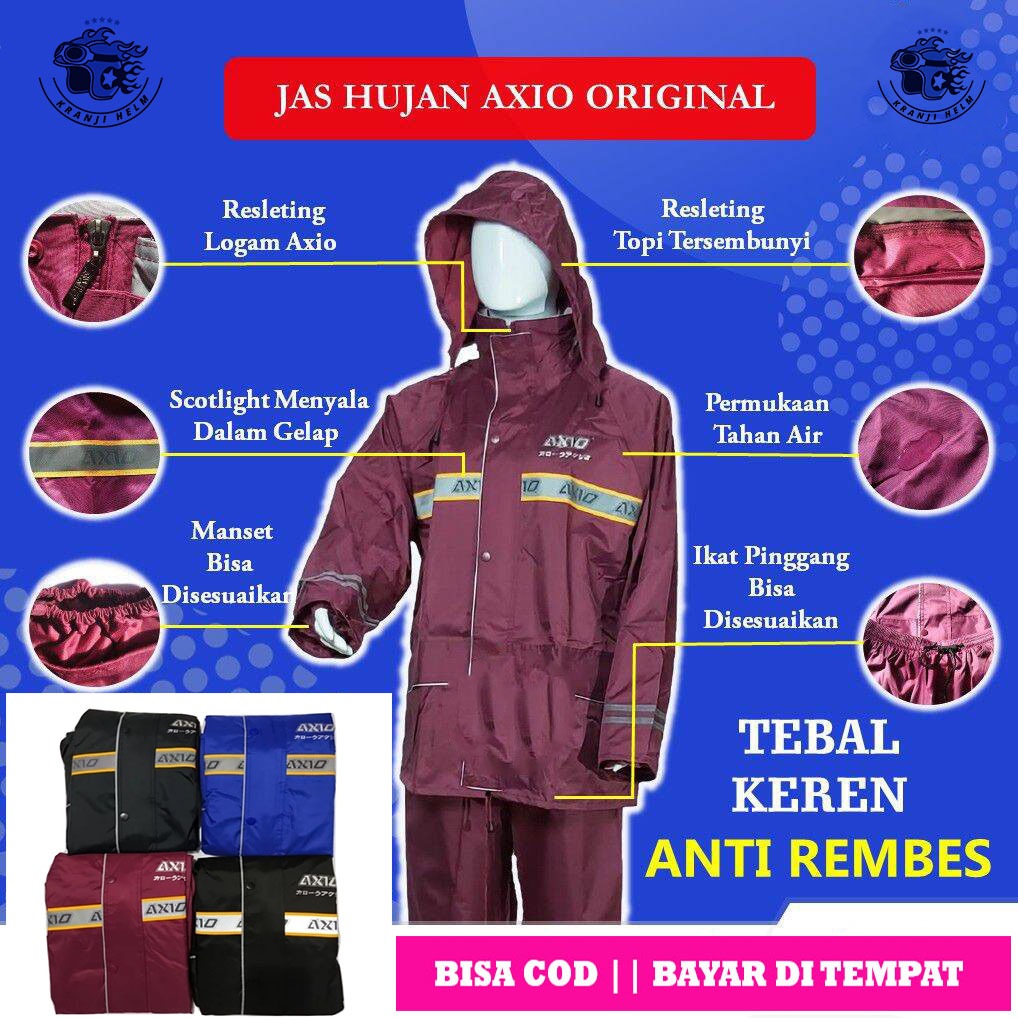 Jas Hujan Axio Europe 882 Original / Mantel Hujan Axio 882 Original