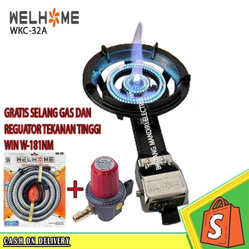 WELHOME KOMPOR GAS KOMERSIAL / KOMPOR COR 1 TUNGKU API BESAR WKC 32A/kompor api seribu/kompor api be