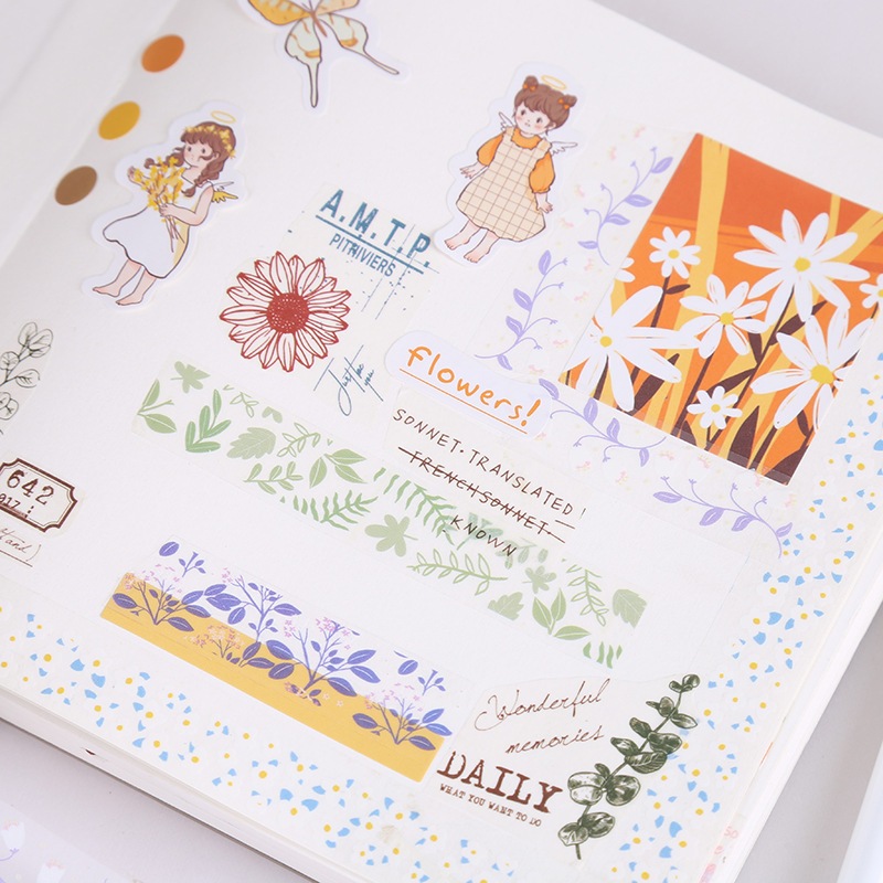 

15 1Set PET CHERRY BLOSSOM Washi Tape Bunga Decor Masking Tape DIY Scrapbook Journal DIY Deco