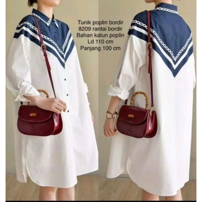 JC88 - Akiko Dress - Tunik Katun Popline Bordir