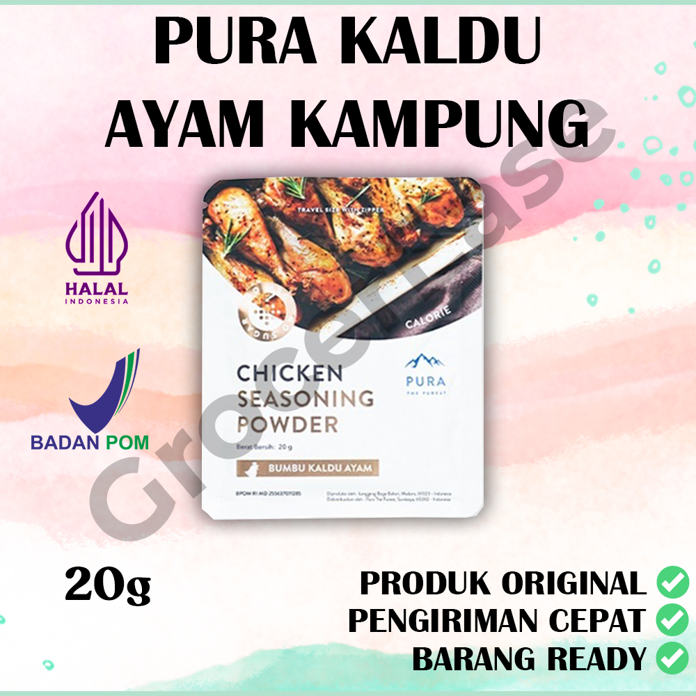 

[READY STOCK] PURA SEASONING KALDU AYAM KAMPUNG ASLI KALDU MPASI NON MSG TANPA GULA 20gr