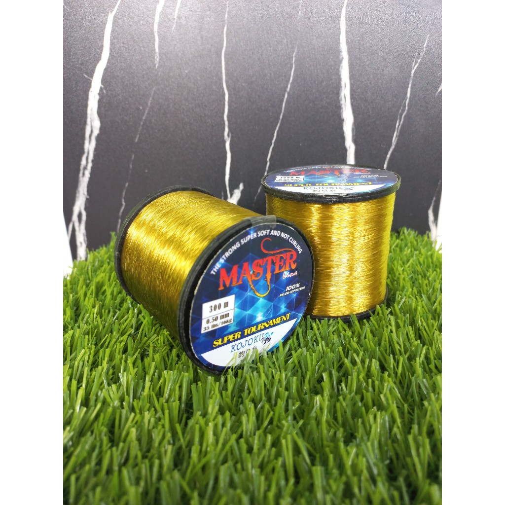 Senar Pancing Kecil kuat Mudah Tenggelam Dan Anti Keriting Masterline 1000 meter Warna Kuning Gold