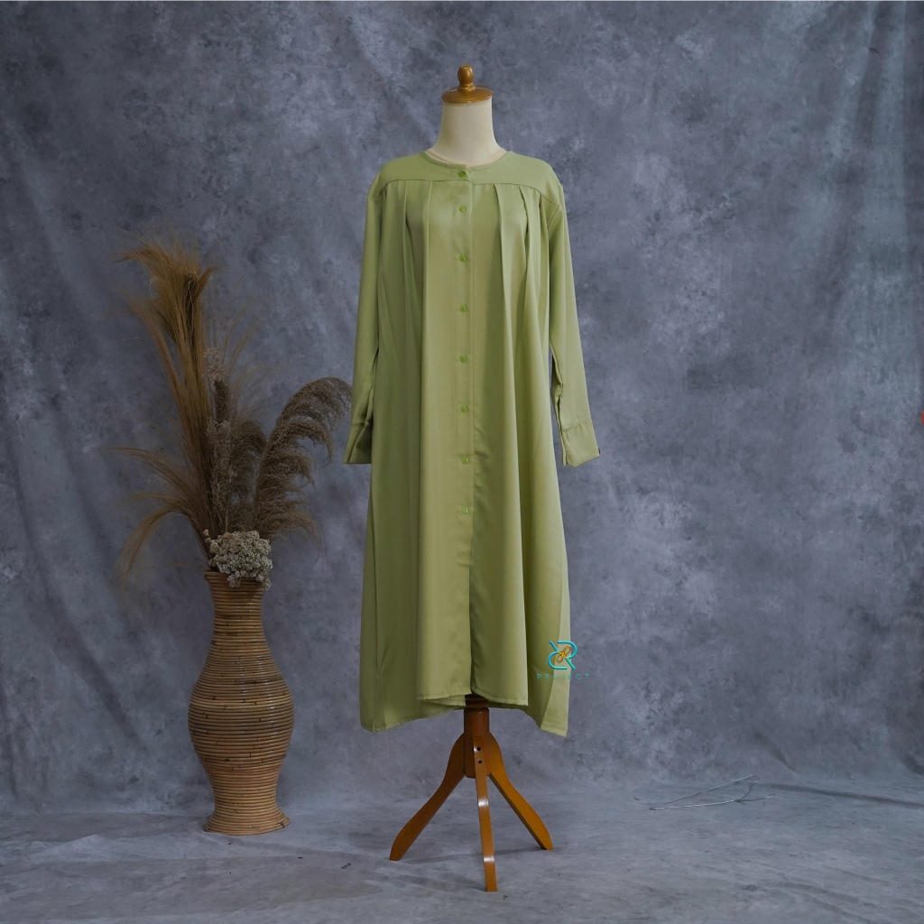 HD16:[BISA COD][JOI LONG TUNIK green melon ] [MIDI DRESS][ GAMIS  WANITA] [ TUNIK LEBARAN 2023][ FAS
