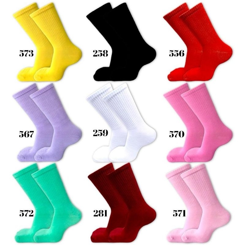 kaos kaki basic / kaos kaki polos panjang / kaos kaki pria dan wanita