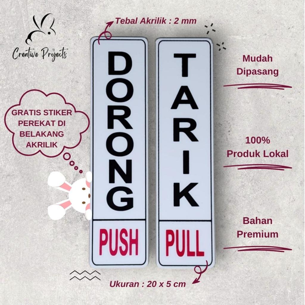 

Sign Akrilik Dorong/Push + Tarik/Pull | Sign Acrylic