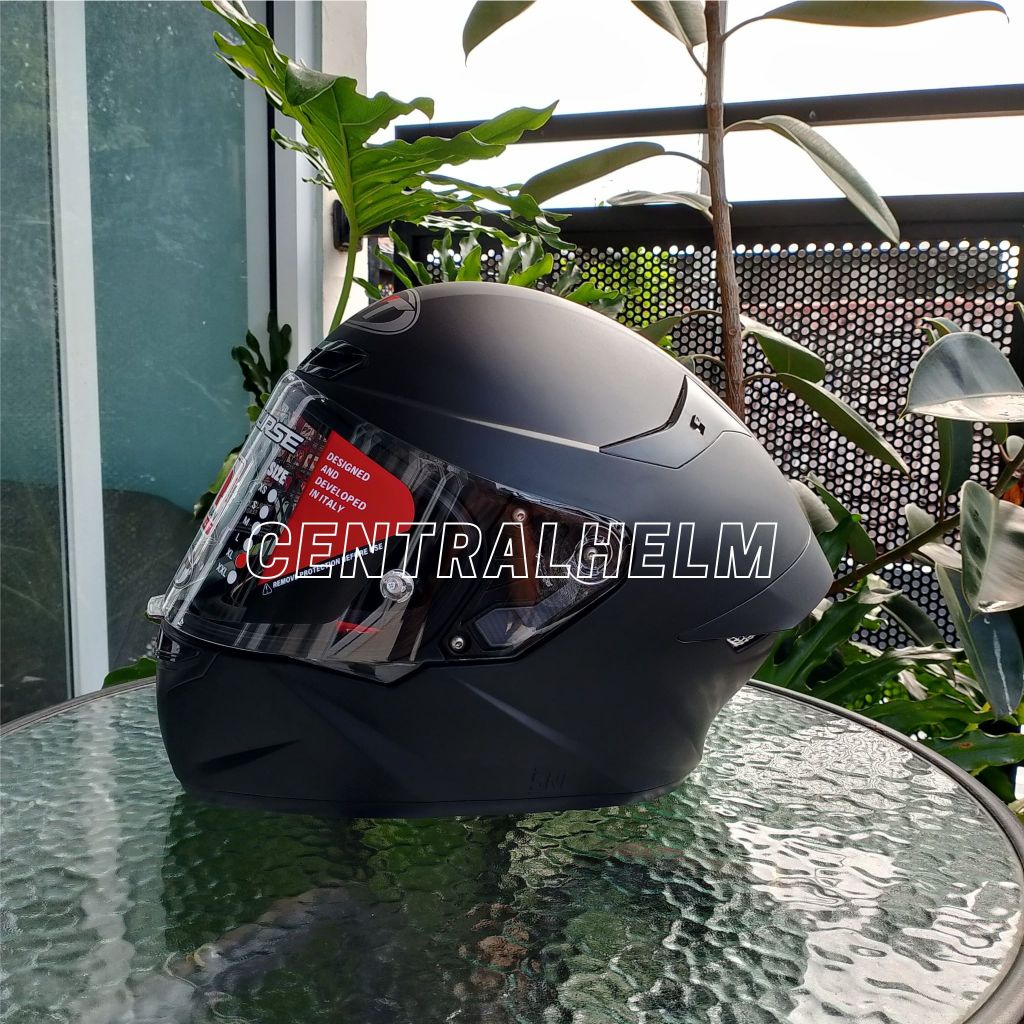 HELM KYT TT COURSE Black doff Solid Matt Hitam doff full face