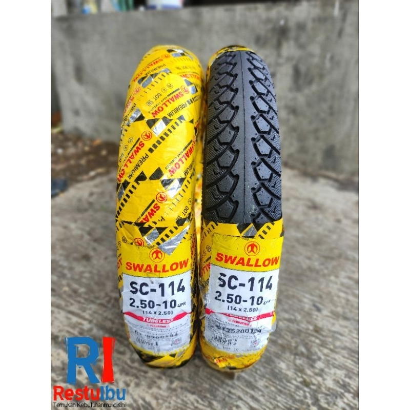 Ban Tubeles Swallow SC-114 250-10 (14x250) for Sepeda Listrik