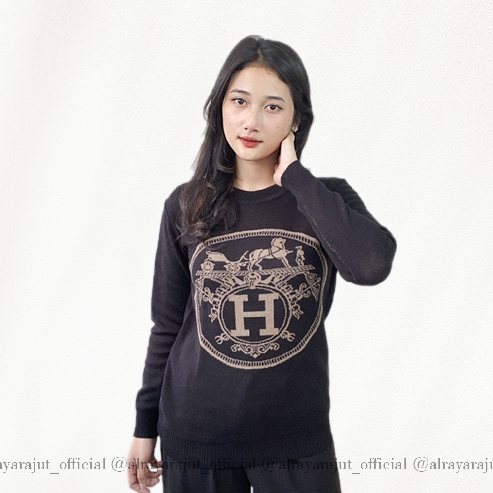 Blouse Rajut wanita import jumbo /Her / Blus Knit Premium Model Kekinian Atasan Wanita Terlaris